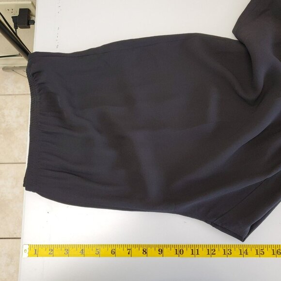 Eileen Fisher Pants Womens Large Pull On Thin Lightweight Straight Leg Black - Picture 7 of 9